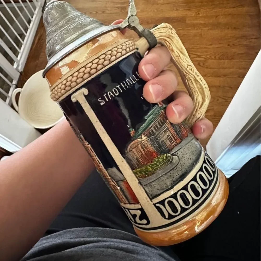 Antique German beer stein